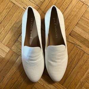 Jack Rogers Audrey loafers, white croc size 7.5, brand new